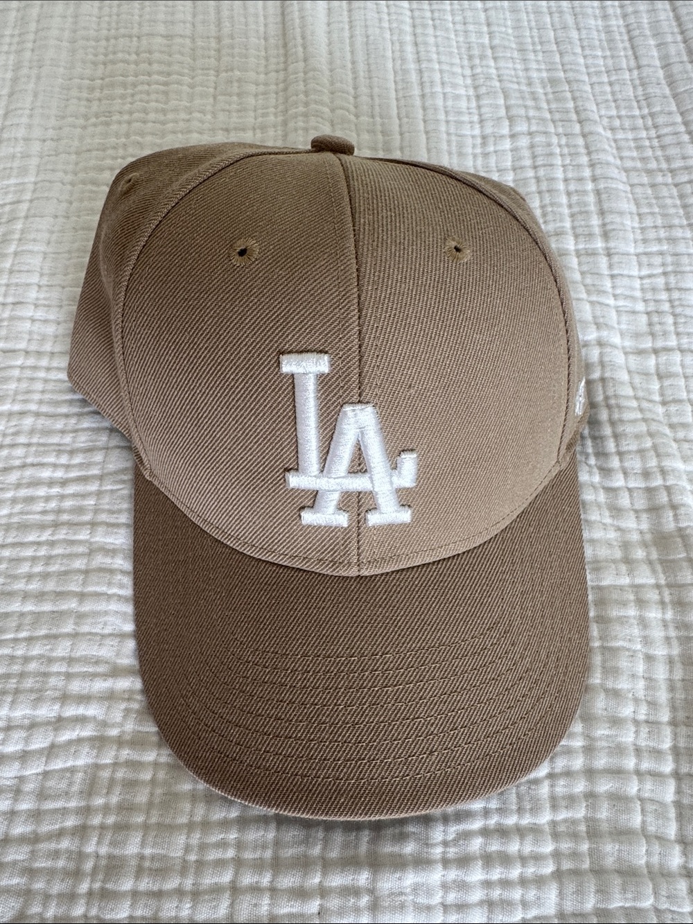47 Brand LA Baseball Cap in Brown with White Logo